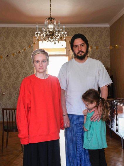 Gefüchtete Familie aus Russland